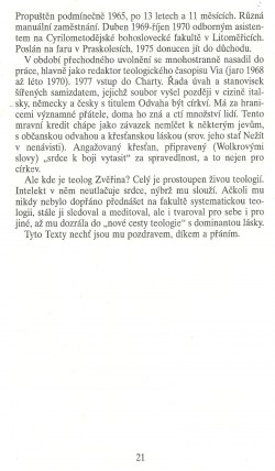 Slovo o této době / Teologie intelektu a srdce (Josef Zvěřina) / strana 21