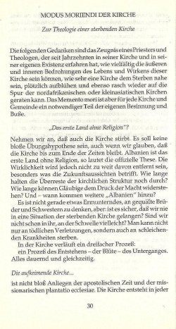 Wie Kirche nicht stirbt / Modus moriendi der Kirche / Seite 30