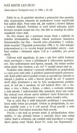 Slovo o této době / Náš Mistr Jan Hus? / strana 59