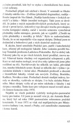 V zápasech za Boží věc / VZPOMÍNKY / Teologické vzdělávání / strana 65