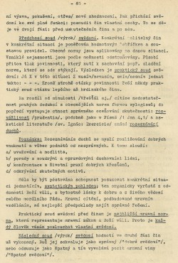 Mravouka / III. kapitola: MRAVNÍ POZNÁNÍ / strana 81