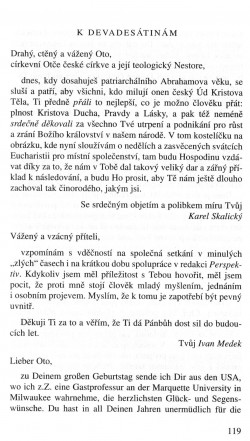 V zápasech za Boží věc / DOKUMENTY / K devadesátinám / strana 119