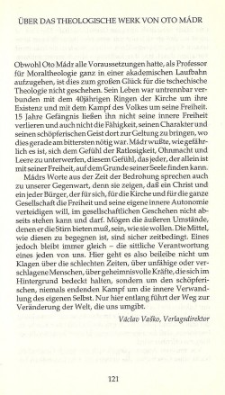 Wie Kirche nicht stirbt / Über das theologische Werk von Oto Mádr / Seite 121