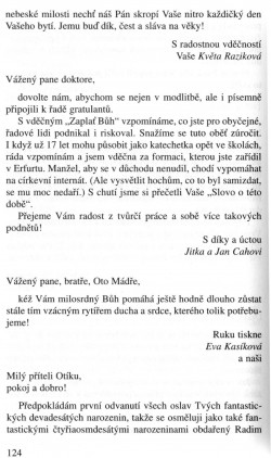 V zápasech za Boží věc / DOKUMENTY / K devadesátinám / strana 124