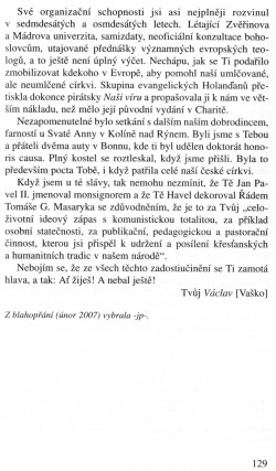 V zápasech za Boží věc / DOKUMENTY / K devadesátinám / strana 129