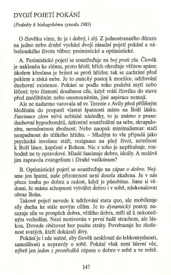 Slovo o této době / Dvojí pojetí pokání / strana 147