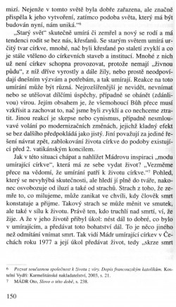 V zápasech za Boží věc / INTERPRETACE / Teologie umírající církve dnes (Aleš Opatrný) / strana 150