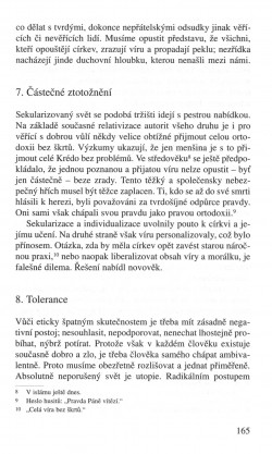 V zápasech za Boží věc / TEXTY / Ortodoxie a tolerance z hlediska etiky. Výzva postmoderny / strana 165 V zápasech za Boží věc / TEXTY / Ortodoxie a tolerance z hlediska etiky. Výzva postmoderny / strana 165