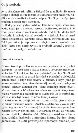 V zápasech za Boží věc / TEXTY / Křesťanská morálka a svoboda / strana 185