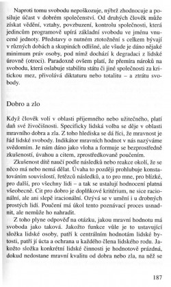 V zápasech za Boží věc / TEXTY / Křesťanská morálka a svoboda / strana 187