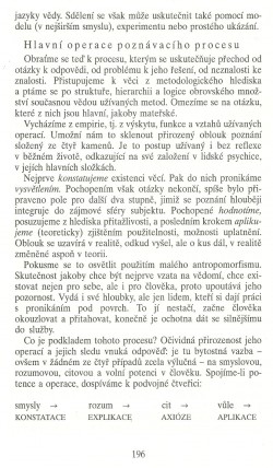 Slovo o této době / Základní cyklus vědeckého poznání / strana 196