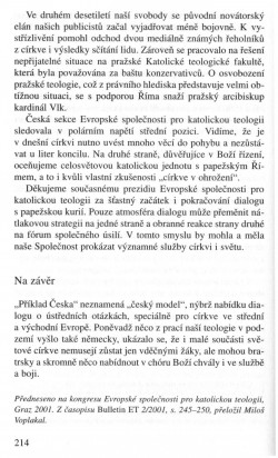 V zápasech za Boží věc / TEXTY / Teologie v polarizované církvi – případ Česka / strana 214