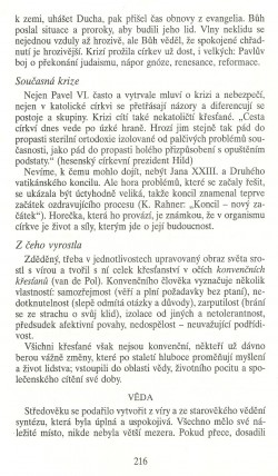 Slovo o této době / Církev dnes a zítra / strana 216