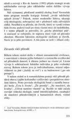 V zápasech za Boží věc / TEXTY / Člověk ekologický – zahradník země / strana 221