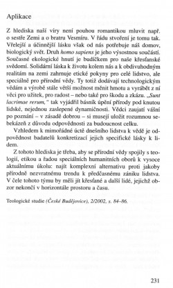 V zápasech za Boží věc / TEXTY / Člověk ekologický – zahradník země / strana 231