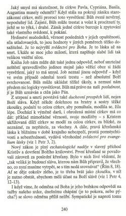 Slovo o této době / Modus moriendi církve / strana 240