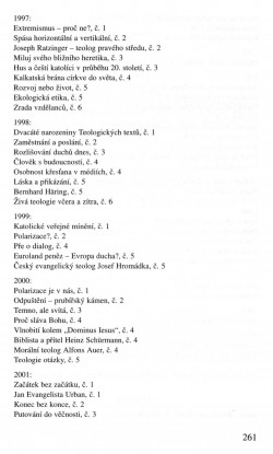 V zápasech za Boží věc / BIBLIOGRAFIE / Od roku 1990 / strana 261