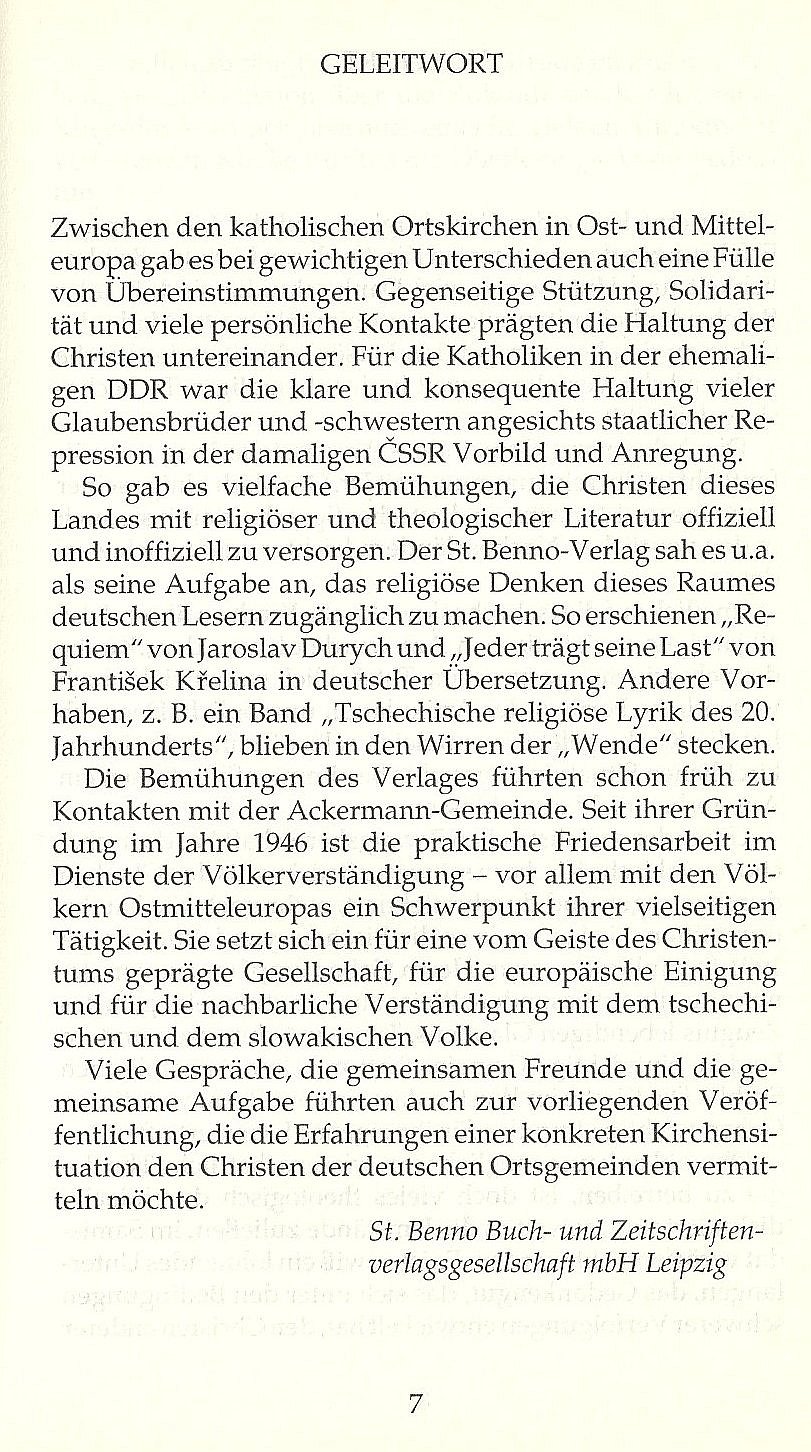 Wie Kirche nicht stirbt / Geleitwort / Seite 7