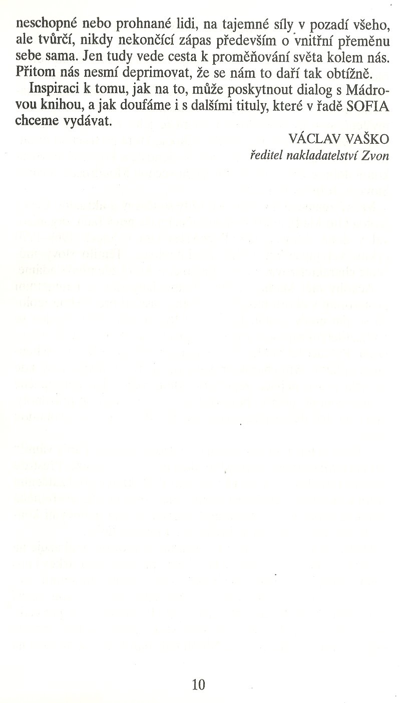 Slovo o této době / Úvodní slovo nakladatele (Václav Vaško) / strana 10