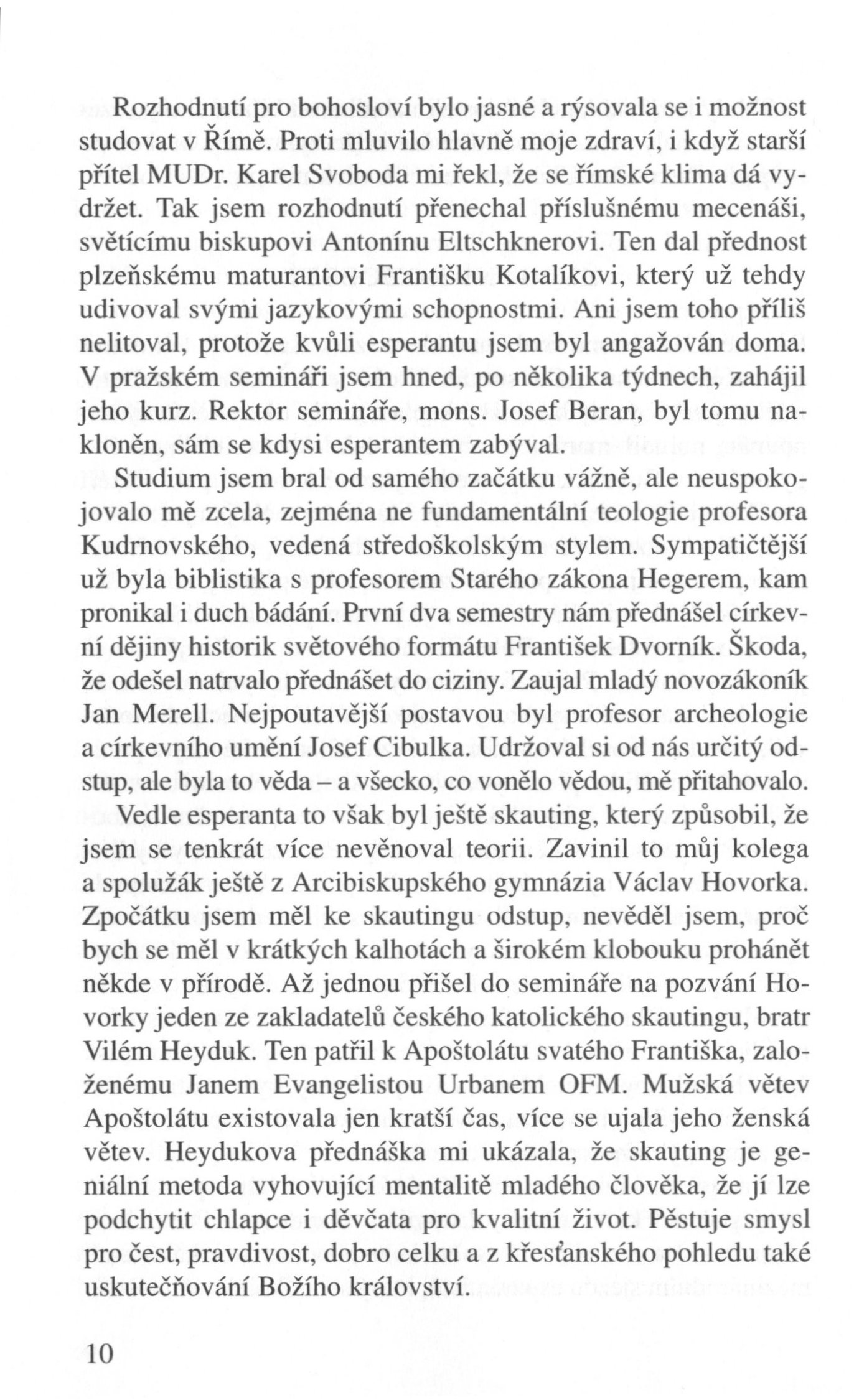 V zápasech za Boží věc / VZPOMÍNKY / Životní rozcestí / strana 10