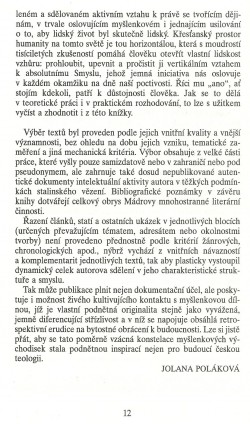 Slovo o této době / Úvod editora (Jolana Poláková) / strana 12