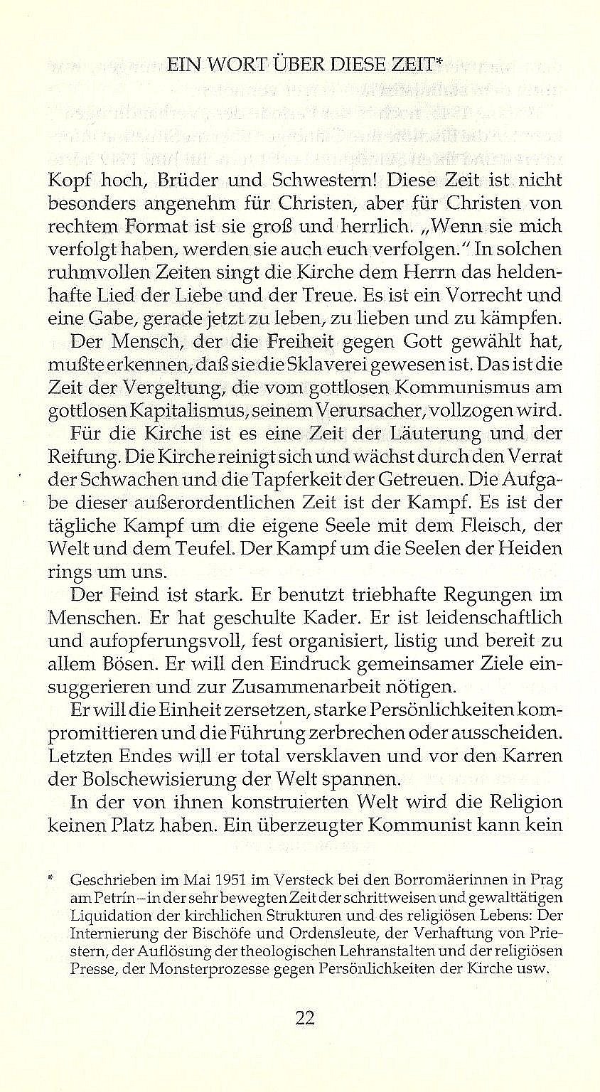 Wie Kirche nicht stirbt / Ein Wort über diese Zeit / Seite 22