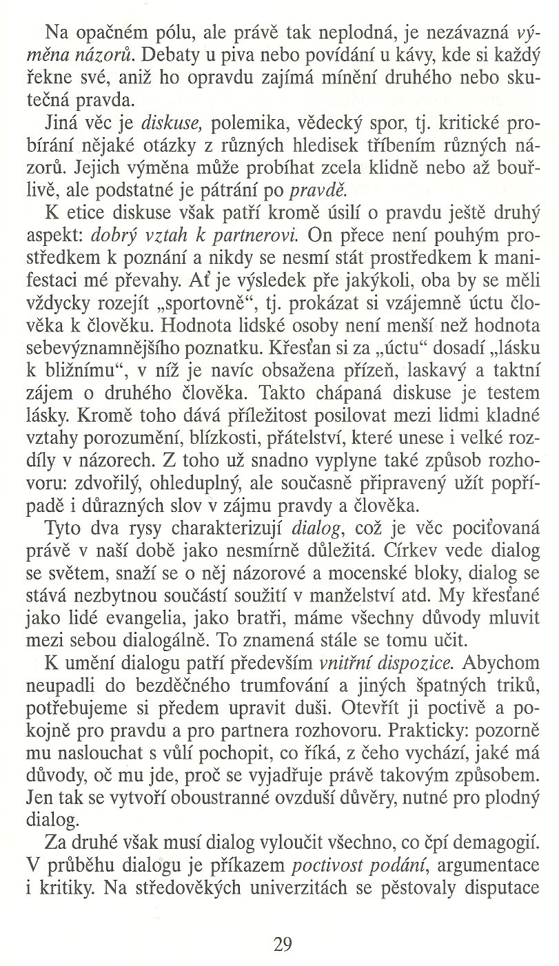 Slovo o této době / Svoboda slova v církvi a umění dialogu / strana 29