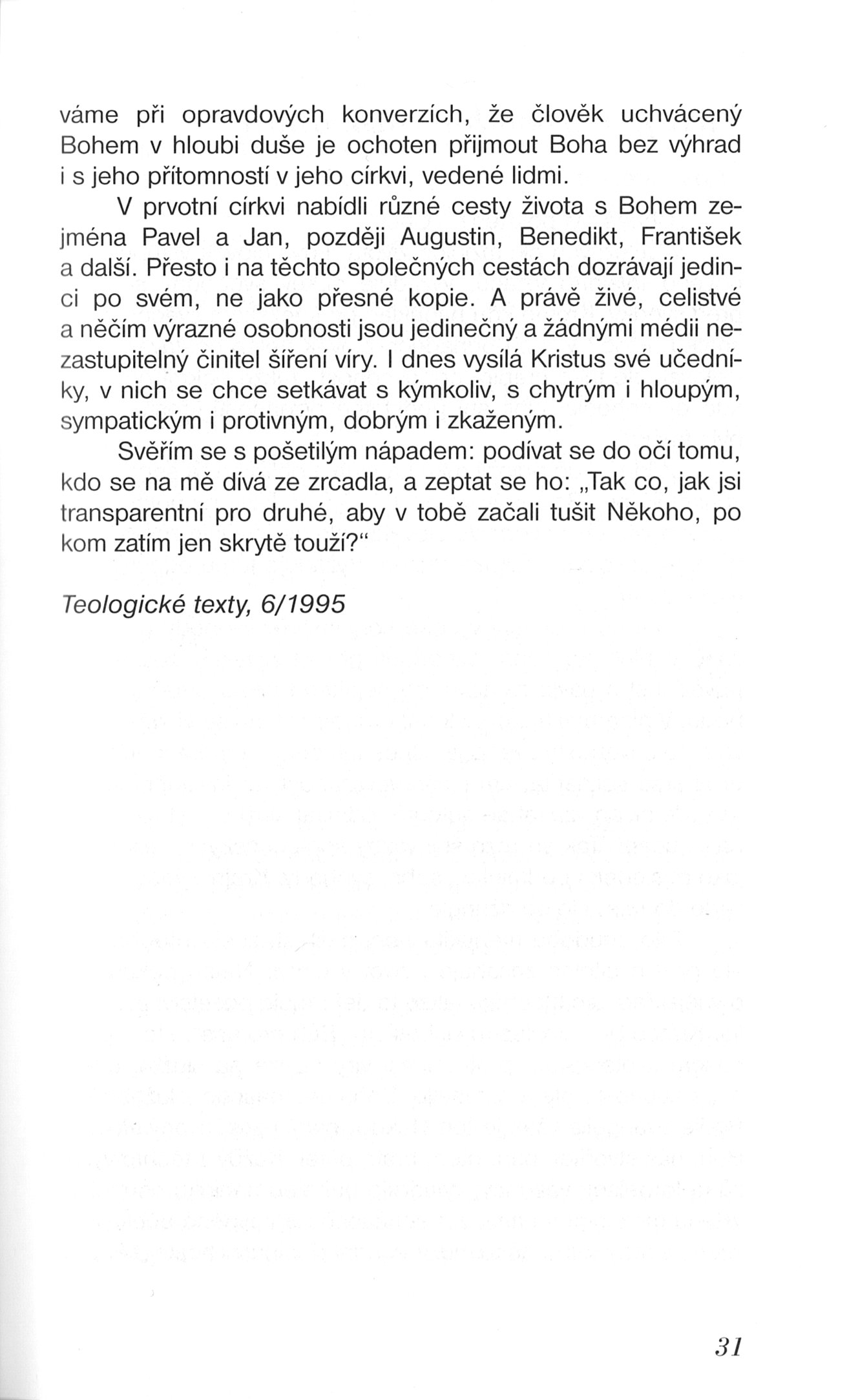 K jádru věci / Osobní inkulturace víry / strana 31