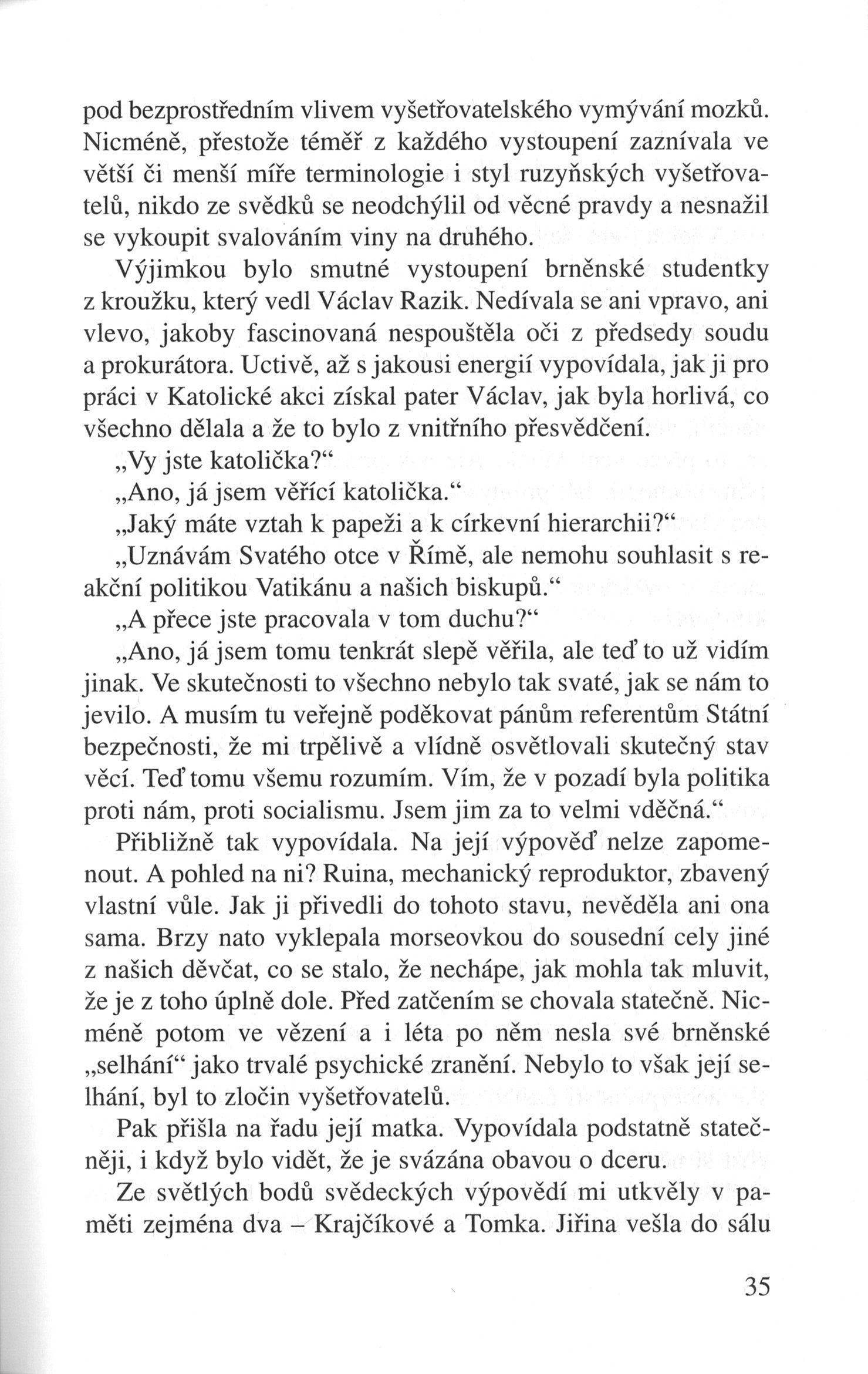 V zápasech za Boží věc / VZPOMÍNKY / Monstrproces / strana 35