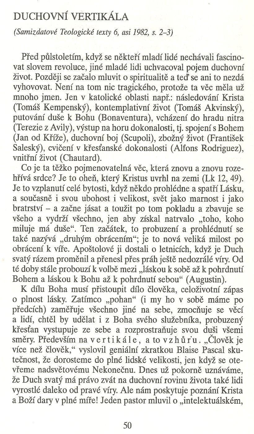 Slovo o této době / Duchovní vertikála / strana 50