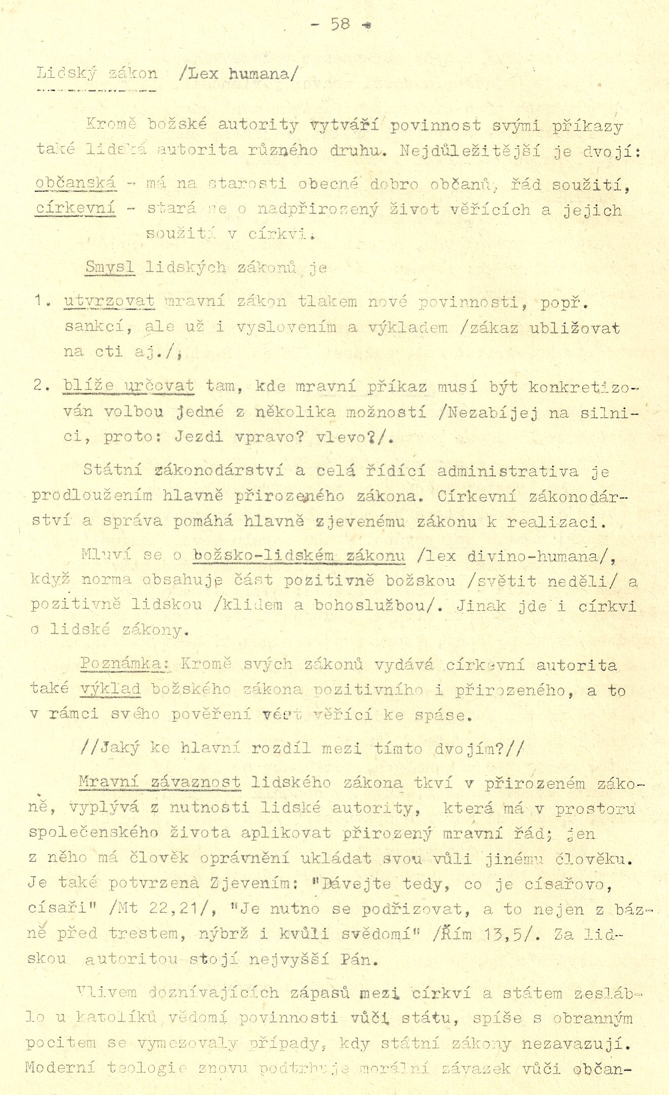 Mravouka / II. kapitola: MRAVNÍ POVINNOST / strana 58