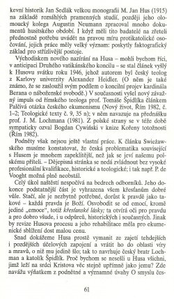 Slovo o této době / Náš Mistr Jan Hus? / strana 61