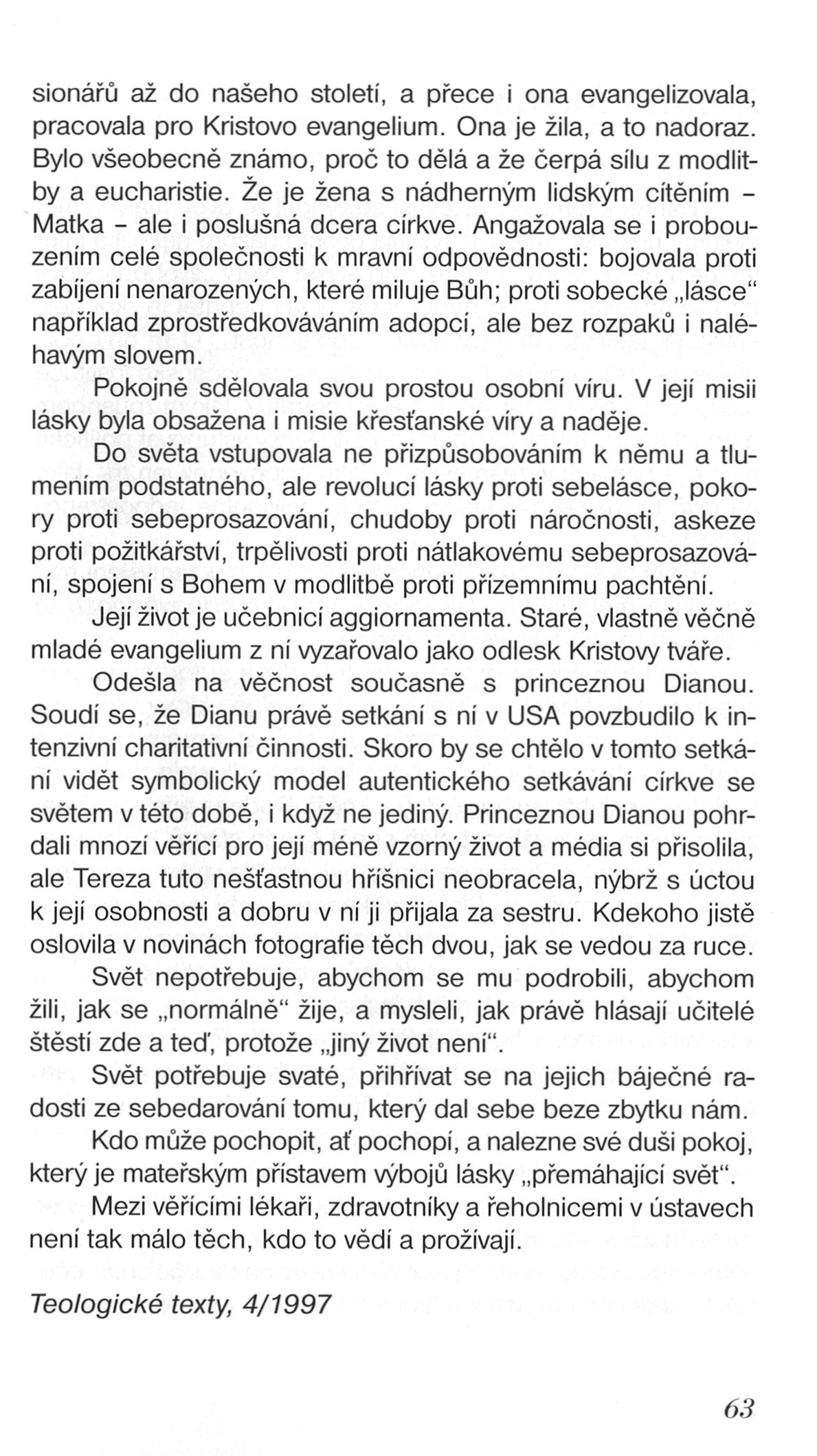 K jádru věci / Kalkatská brána církve do světa / strana 63