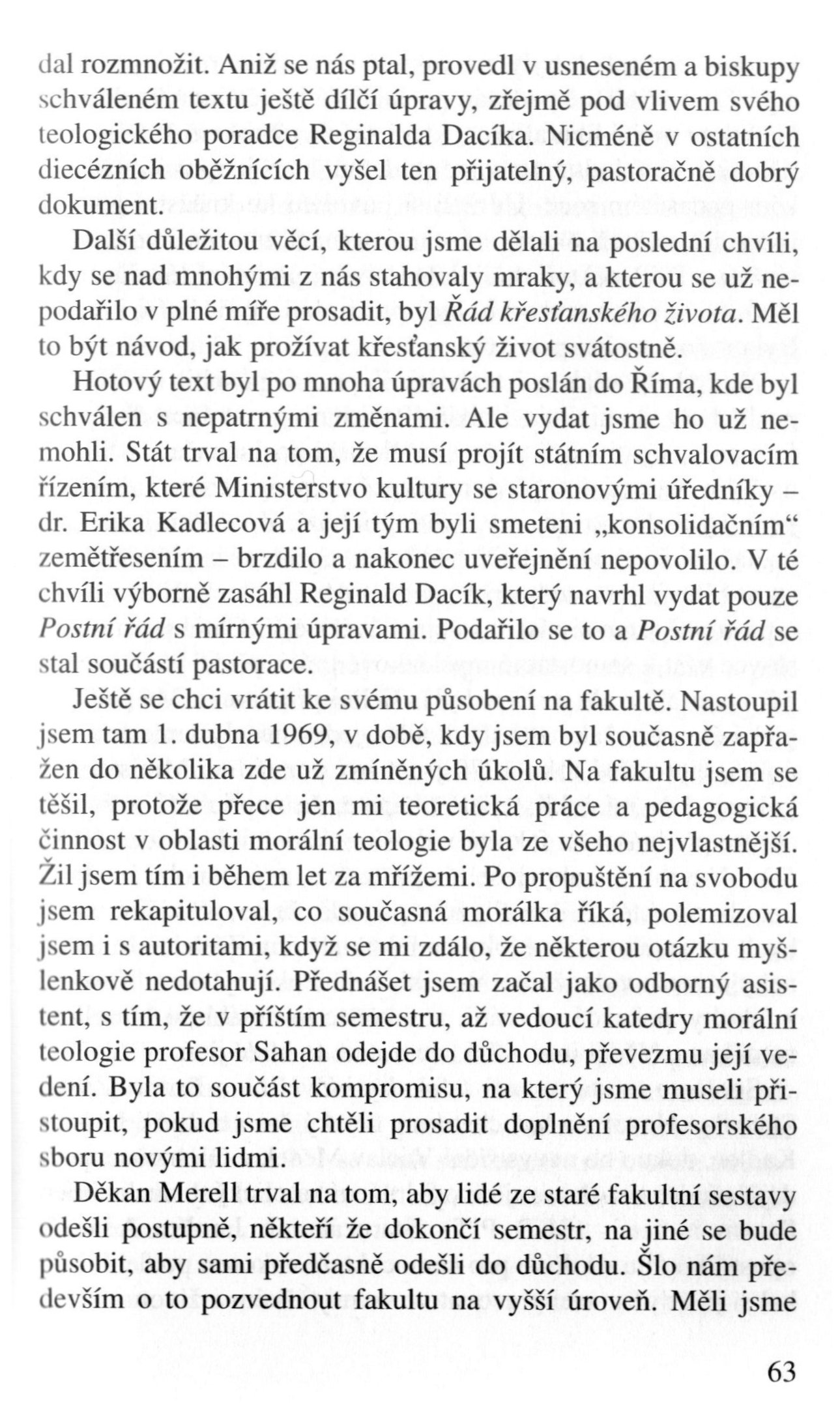 V zápasech za Boží věc / VZPOMÍNKY / Teologické vzdělávání / strana 63