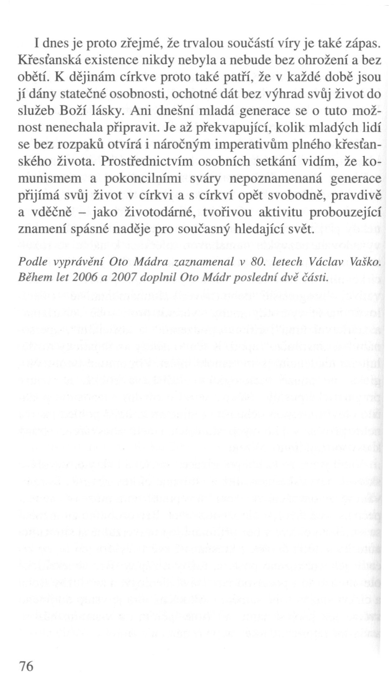 V zápasech za Boží věc / VZPOMÍNKY / Nová svoboda / strana 76