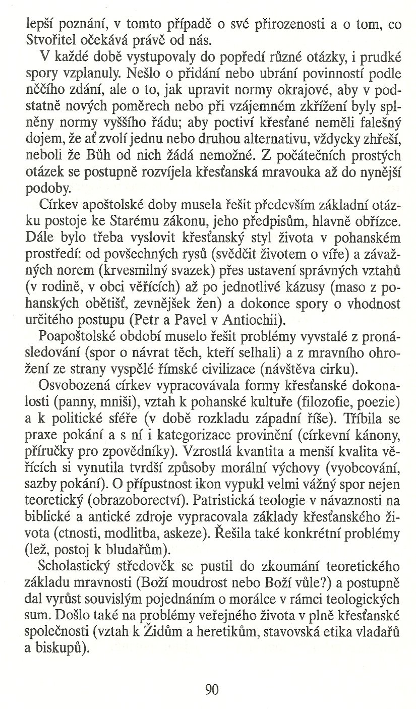 Slovo o této době / Minulost a dnešek morální teologie / strana 90