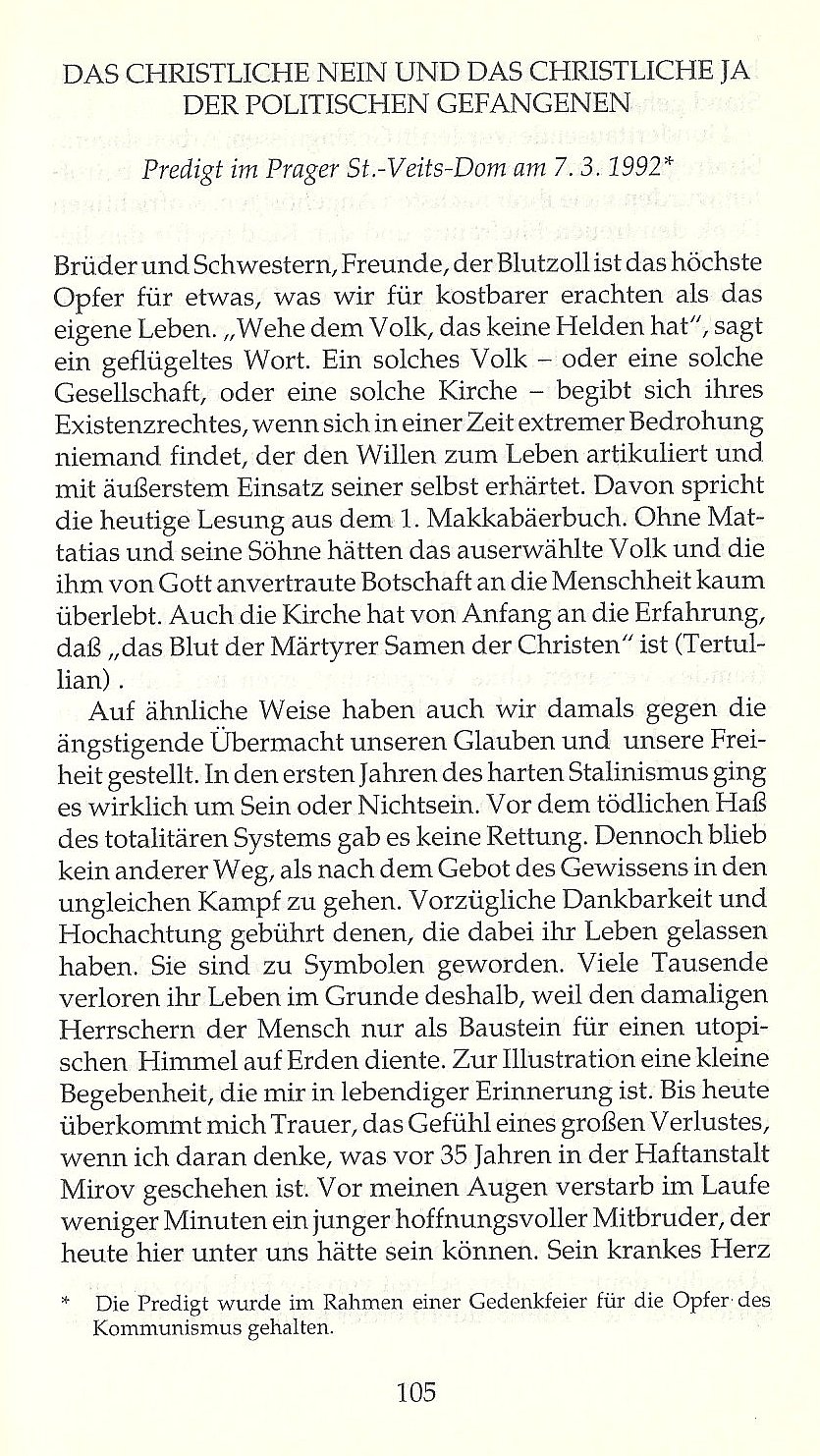 Wie Kirche nicht stirbt / Das christliche Nein und das christliche Ja der politischen Gefangenen / Seite 105