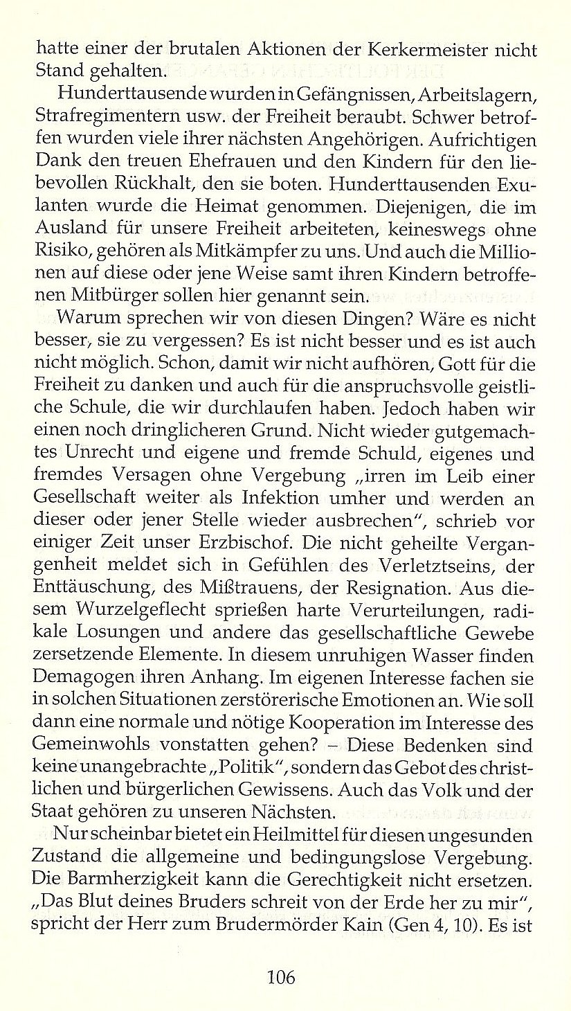 Wie Kirche nicht stirbt / Das christliche Nein und das christliche Ja der politischen Gefangenen / Seite 106