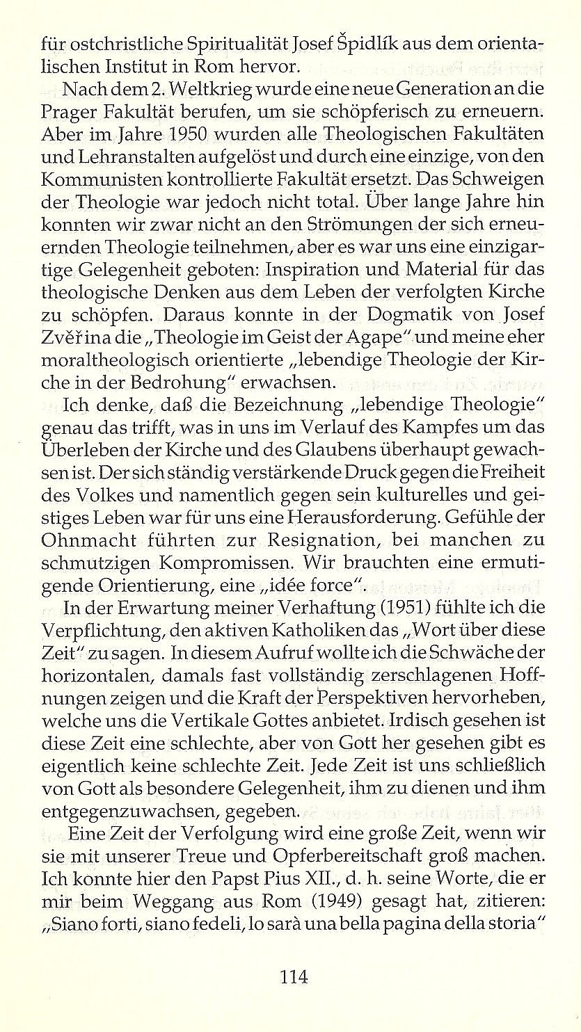 Wie Kirche nicht stirbt / Aus der Rede bei der Verleihung der Theologischen Ehrendoktorwürde in Bonn am 4. 5. 1991 / Seite 114