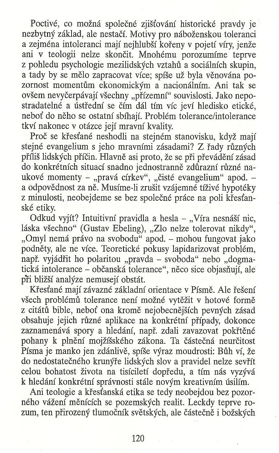 Slovo o této době / Tolerance v kontextu etiky / strana 120