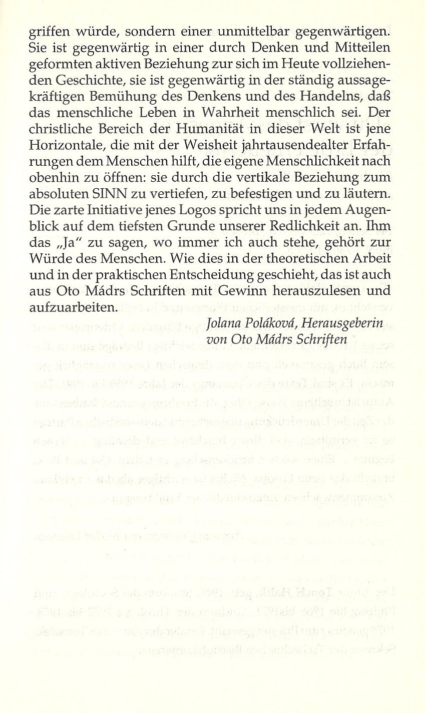 Wie Kirche nicht stirbt / Über das theologische Werk von Oto Mádr / Seite 123