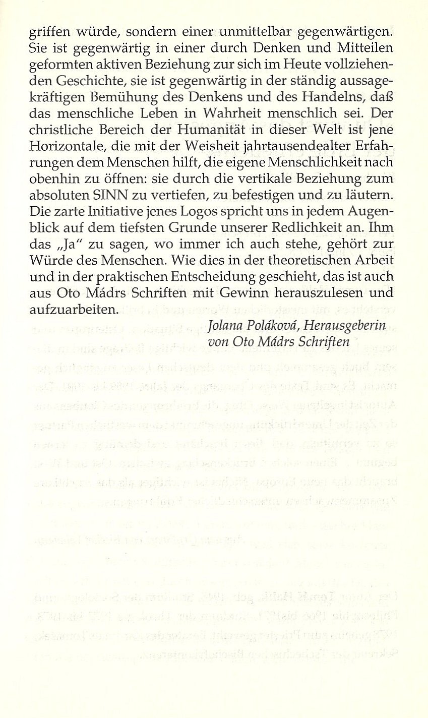 Wie Kirche nicht stirbt / Über das theologische Werk von Oto Mádr / Seite 123