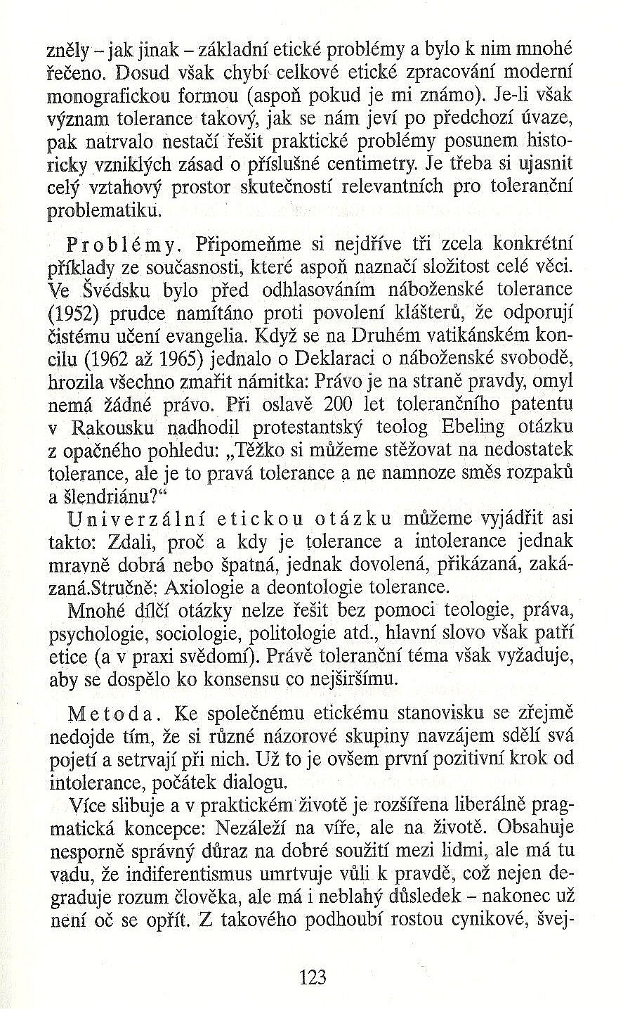 Slovo o této době / Tolerance v kontextu etiky / strana 123