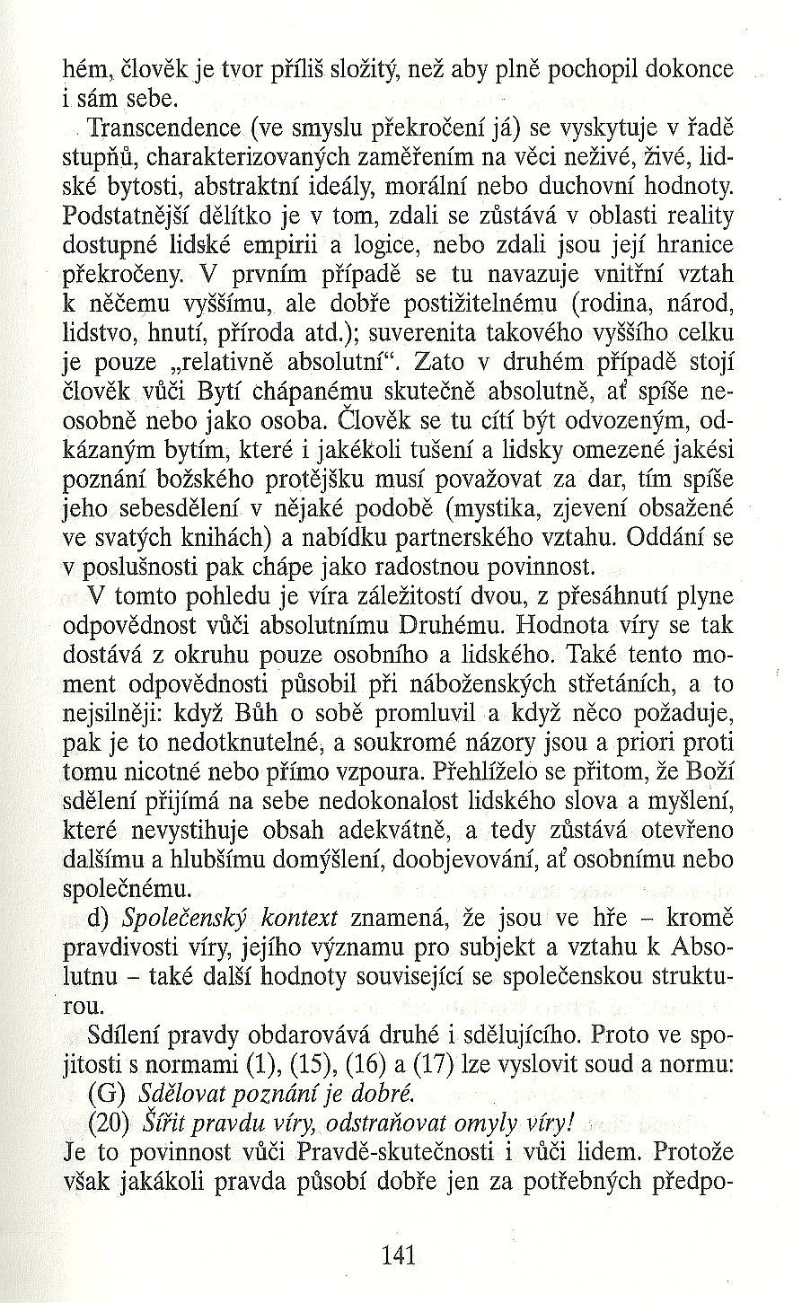 Slovo o této době / Tolerance v kontextu etiky / strana 141