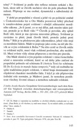 V zápasech za Boží věc / INTERPRETACE / Oto Mádr a jeho teologická koncepce svědomí (Jozef Kuzár) / strana 145