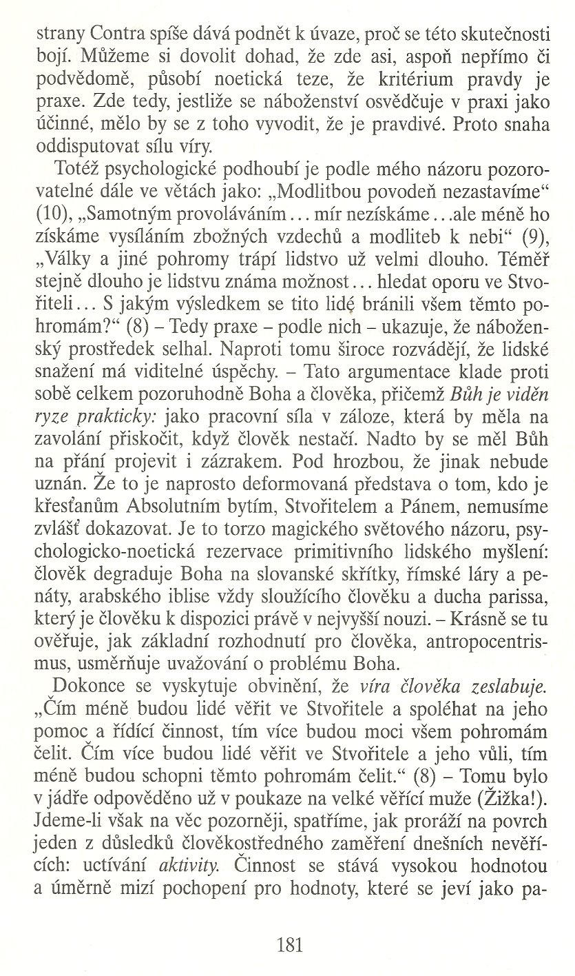 Slovo o této době / Pro et contra / strana 181