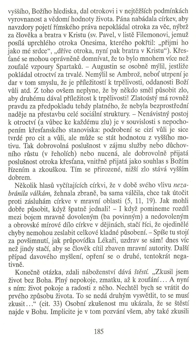 Slovo o této době / Pro et contra / strana 185