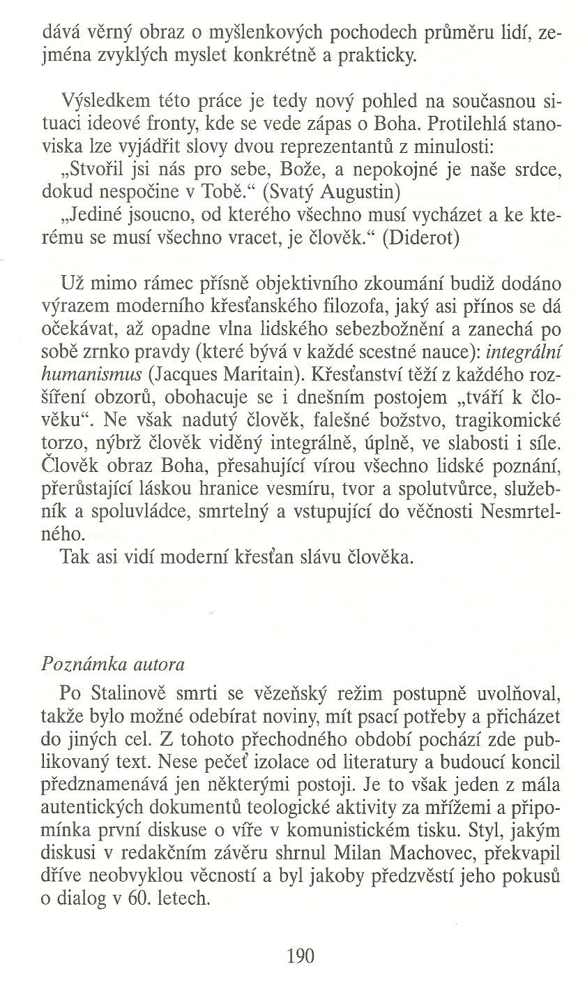 Slovo o této době / Pro et contra / strana 190