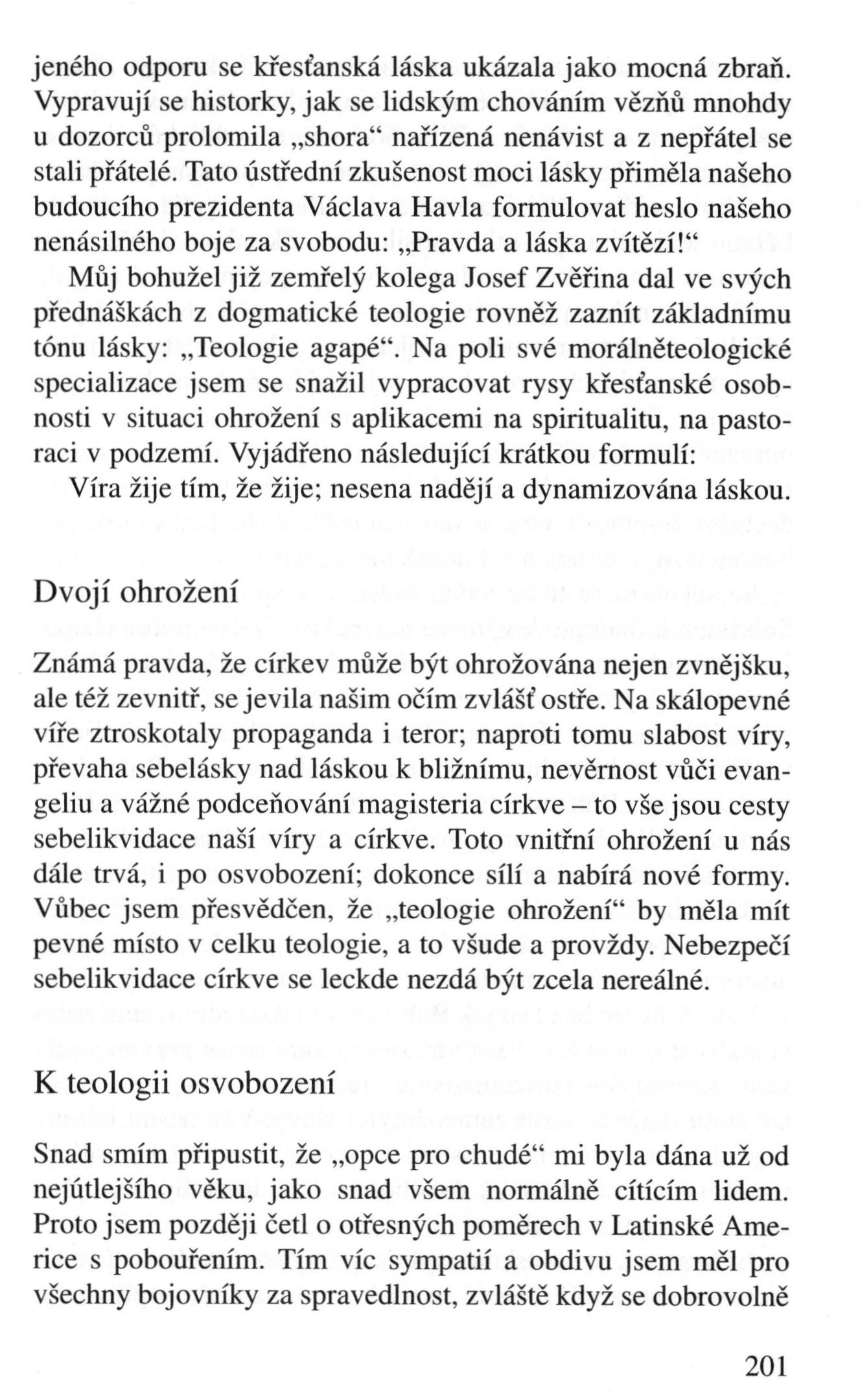 V zápasech za Boží věc / TEXTY / Dialog dvou teologií / strana 201