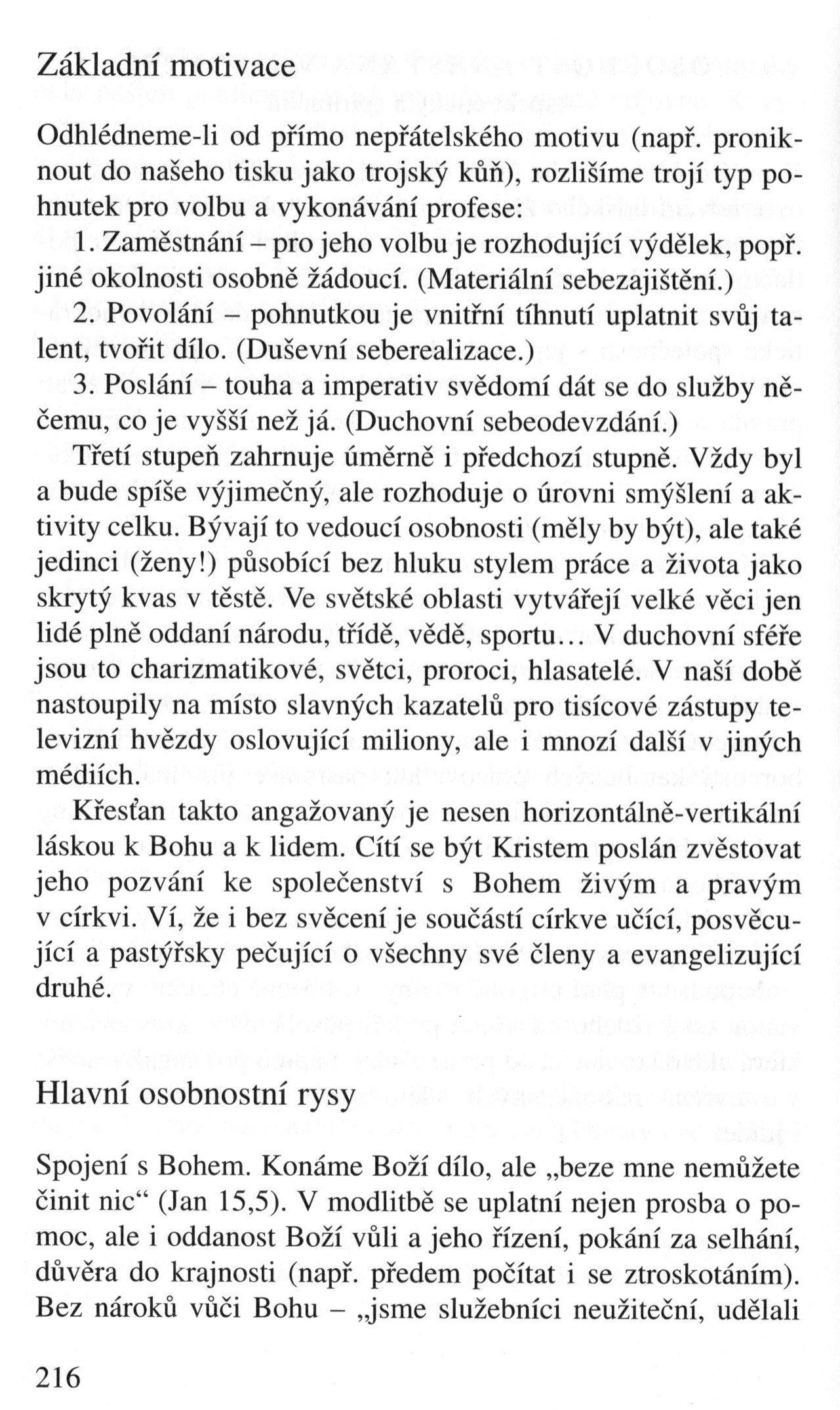 V zápasech za Boží věc / TEXTY / Osobnost křesťana v médiích. Aspekt etický a spirituální / strana 216